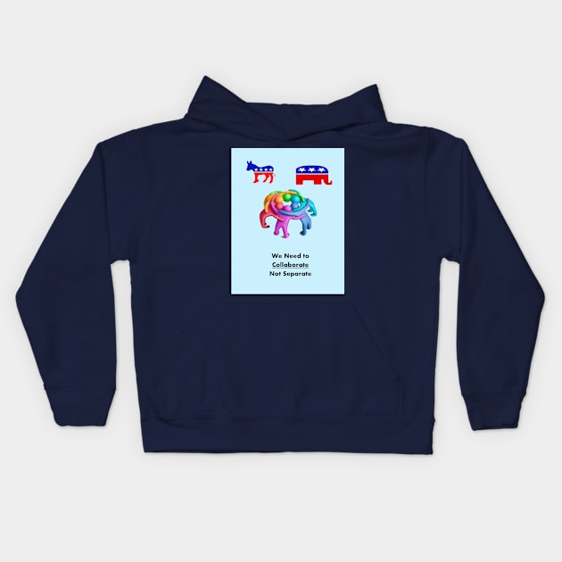 Collaborate Dem and Rep Kids Hoodie by GoodYouKnow